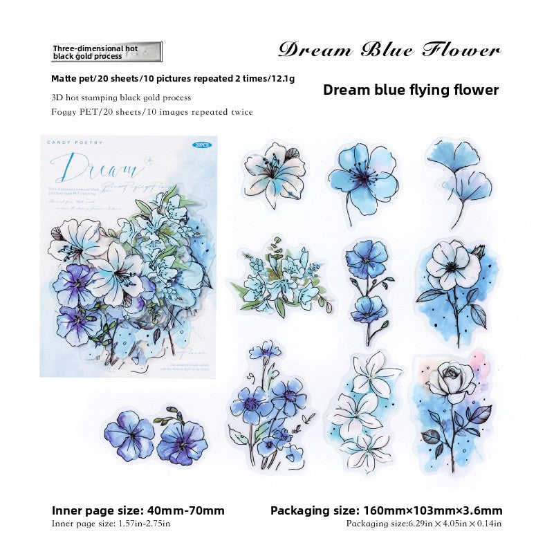 Watercolor Rose Sticker Set