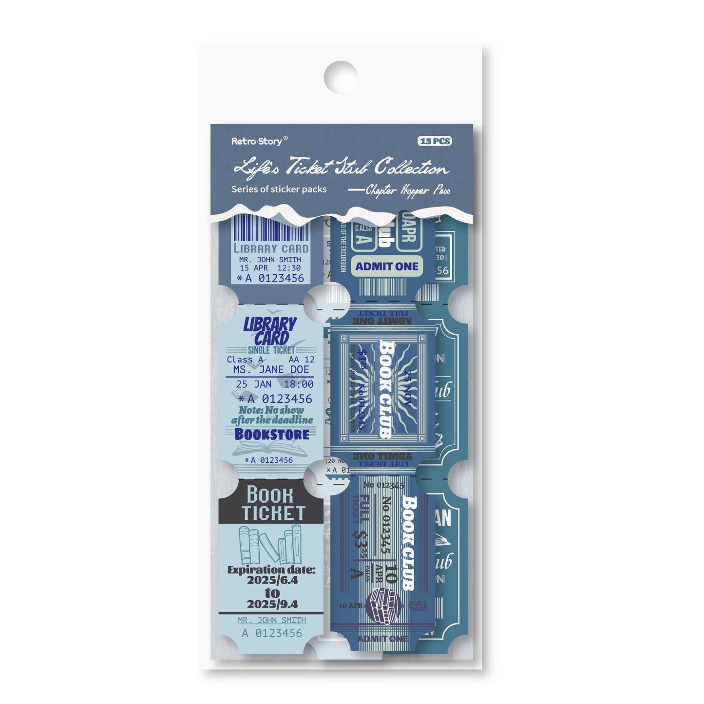 Retro Self-Adhesive Sticker Set Vintage Design