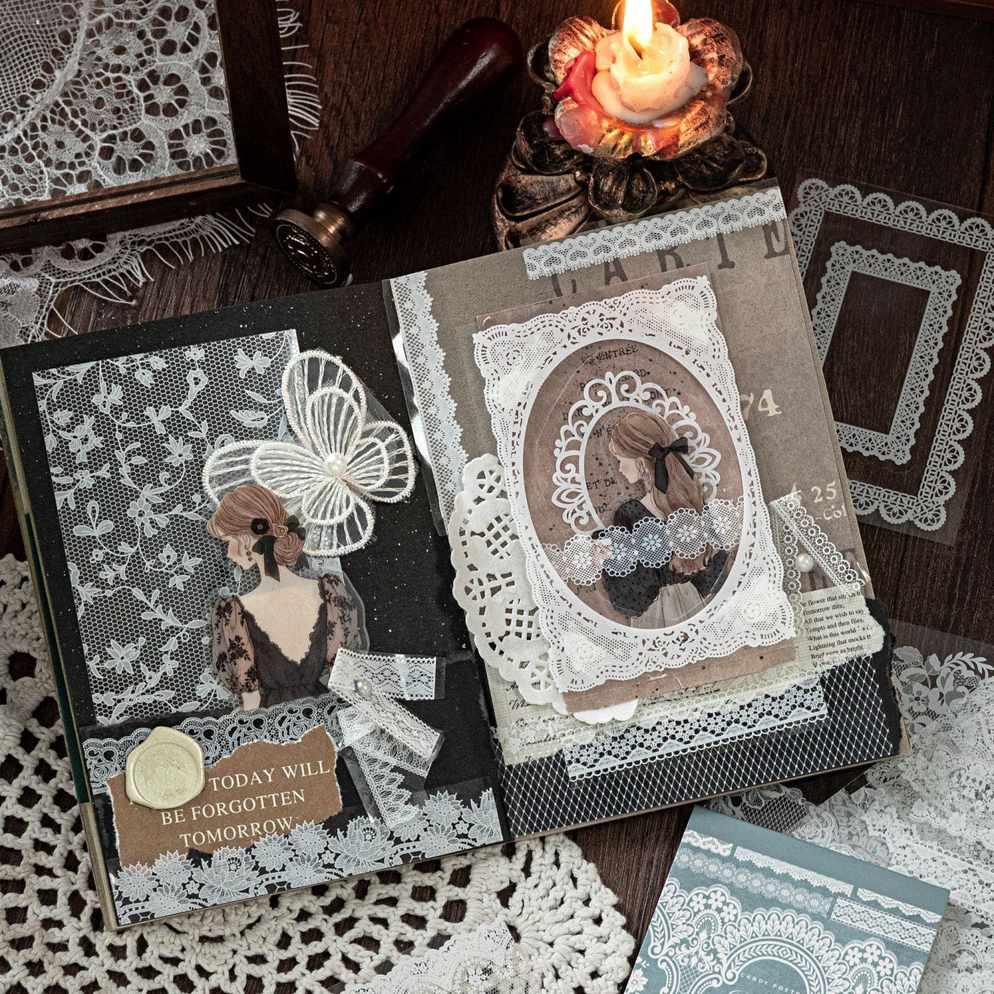 Vintage Lace PET Stickers