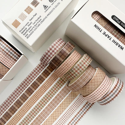 Cozy Plaid Washi Tape Set