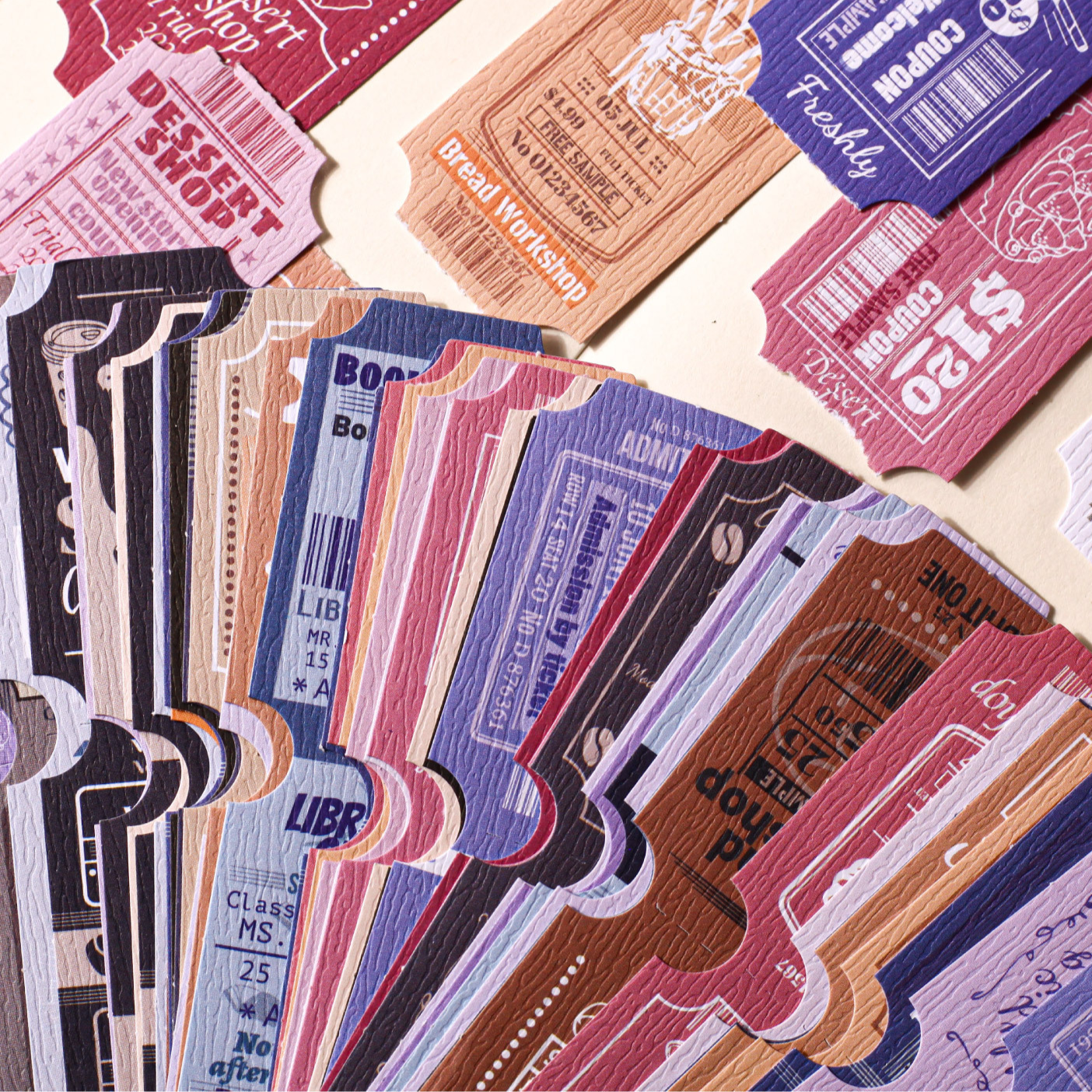 Retro Self-Adhesive Sticker Set Vintage Design