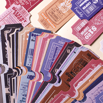 Retro Self-Adhesive Sticker Set Vintage Design