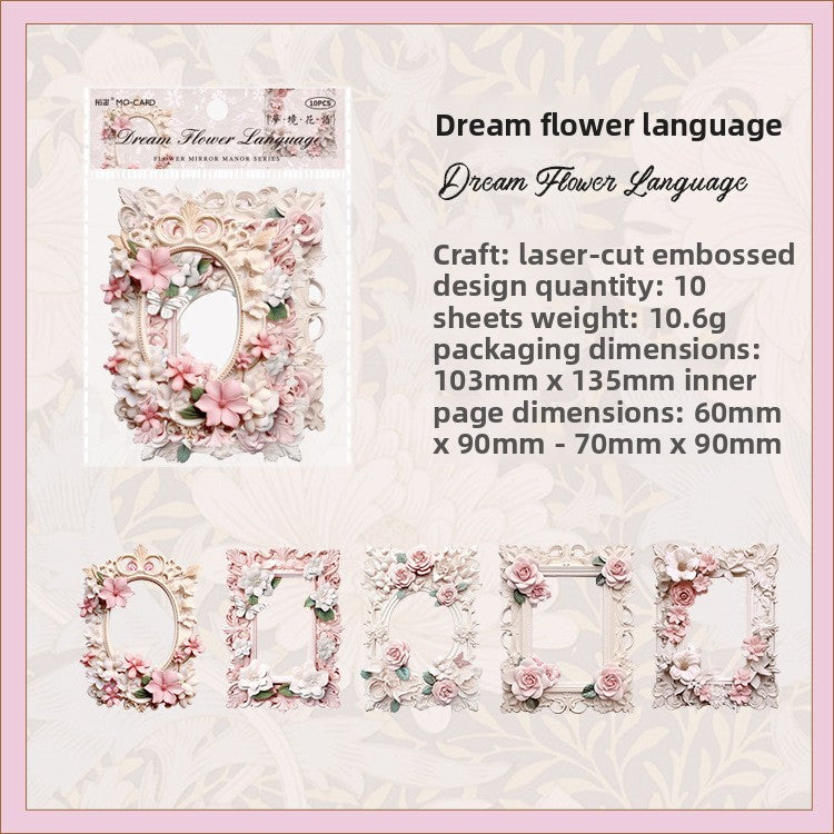 Floral vintage hollow border