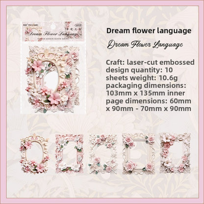 Floral vintage hollow border