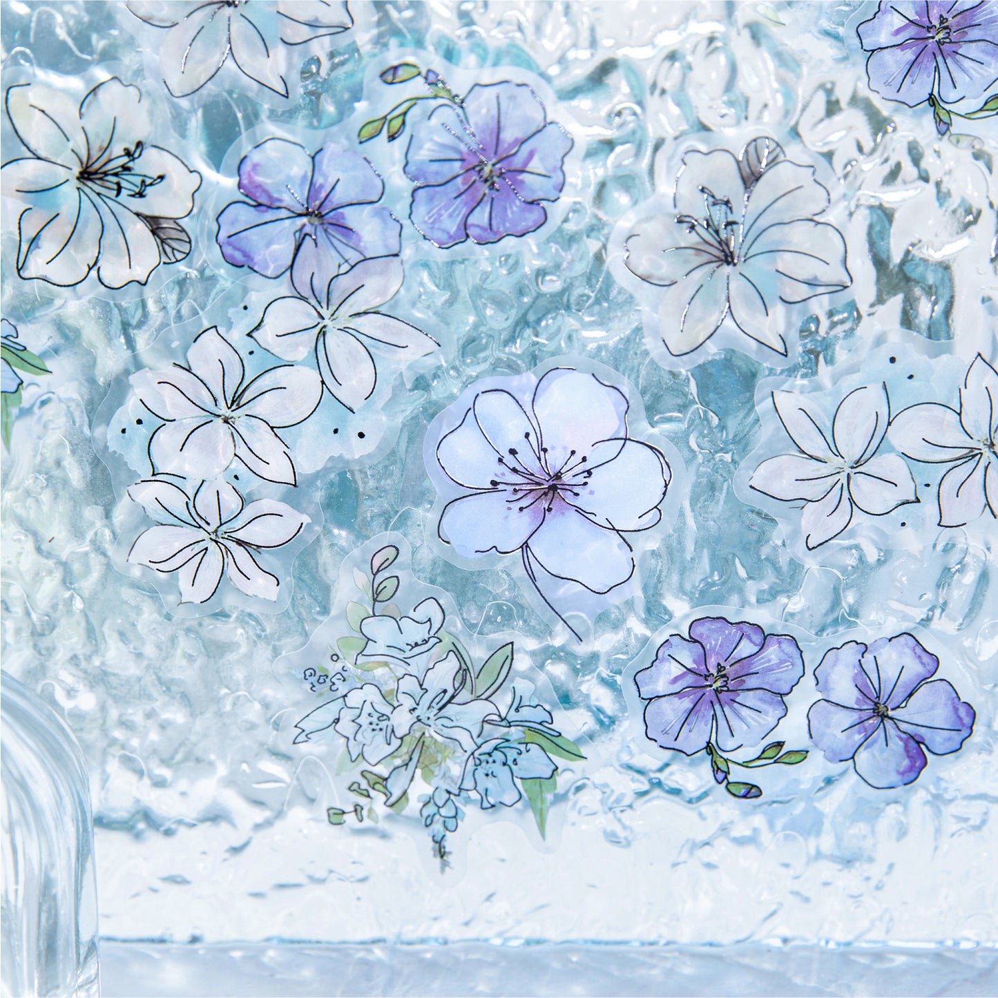 Watercolor Rose Sticker Set