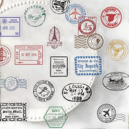 Wanderlust Travel Stamp Set