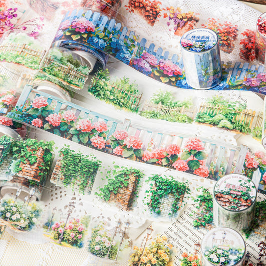 Vintage Garden Scene PET Tape