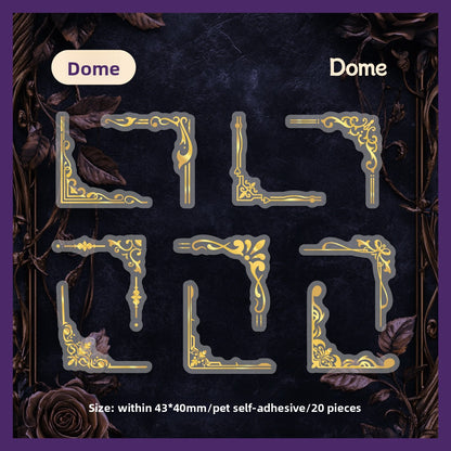 Baroque-inspired corner stickers