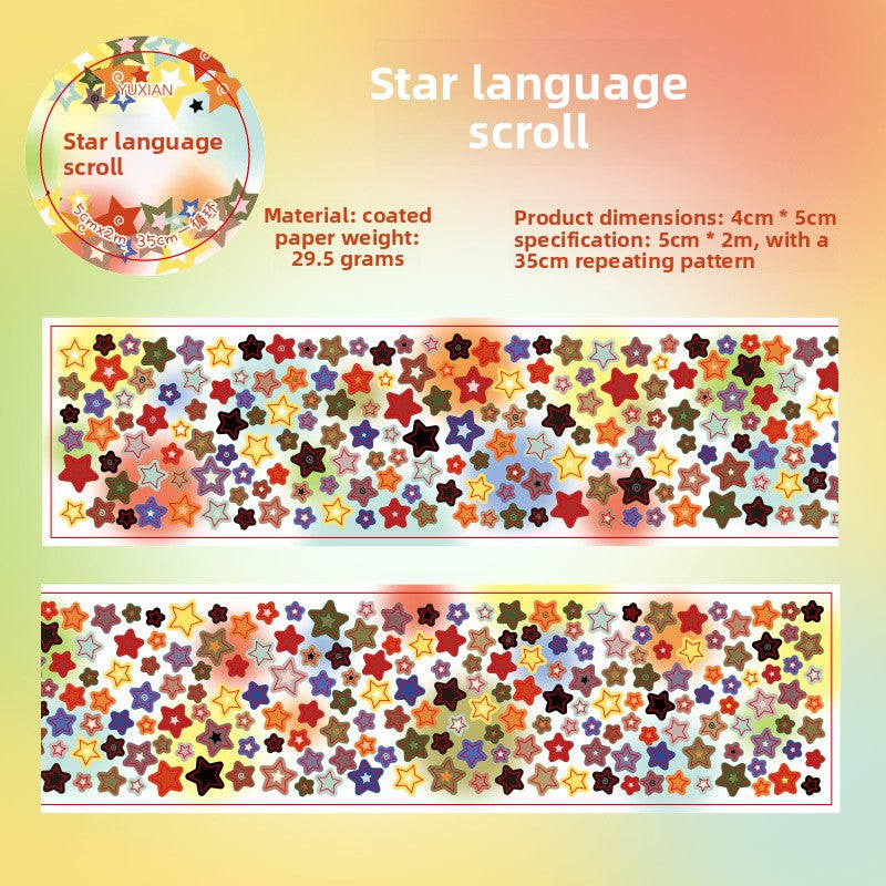 Star & Plaid Deco Tape Roll