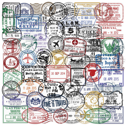 Wanderlust Travel Stamp Set