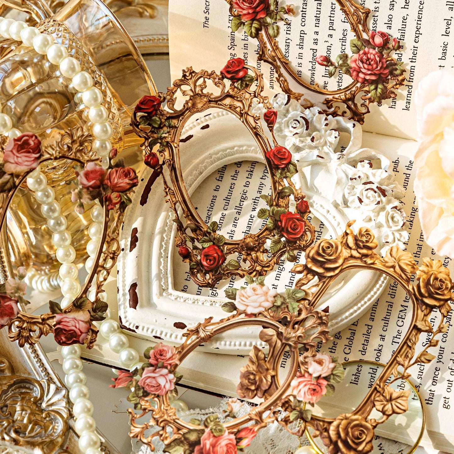 Floral vintage hollow border