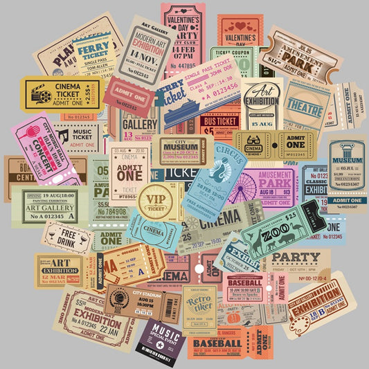 Ticket Archive Sticker Collection