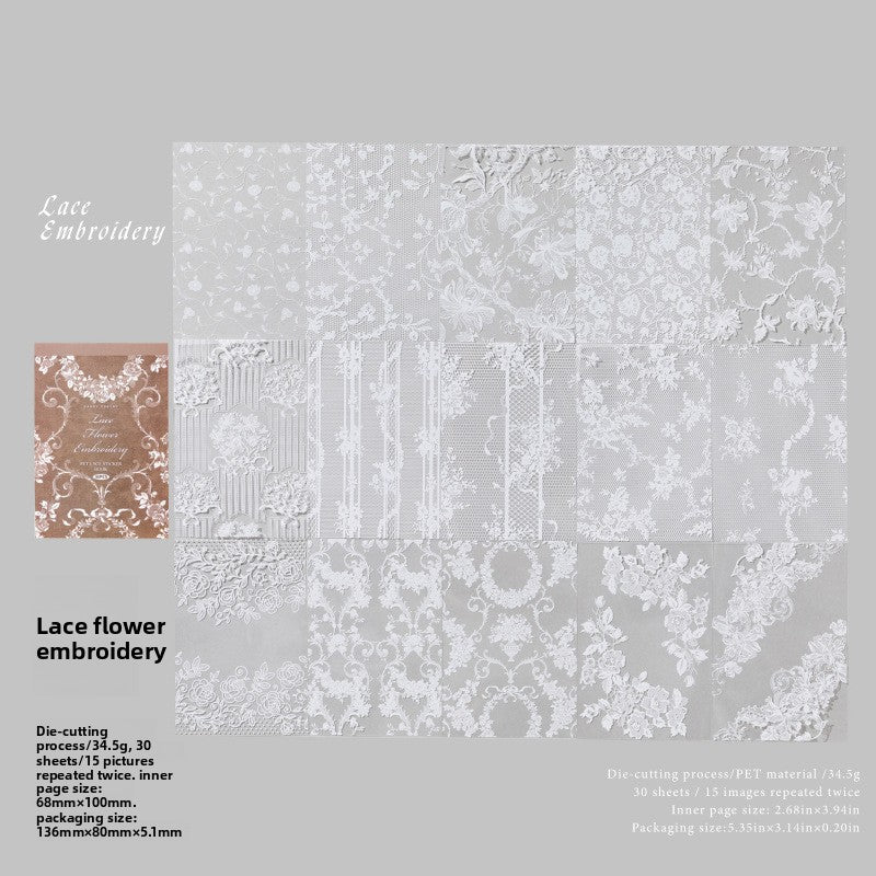 Vintage Lace PET Stickers