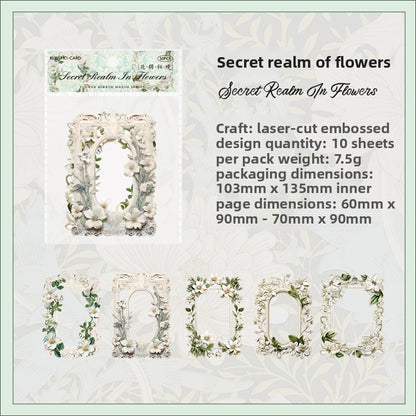 Floral vintage hollow border