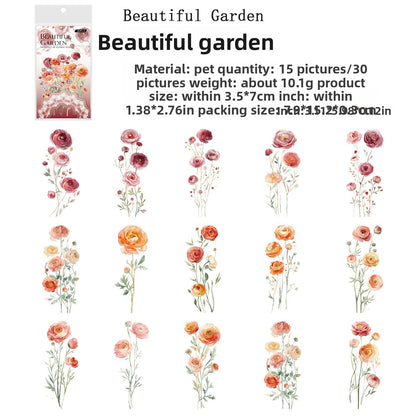 Sunset Flower Sea PET Sticker