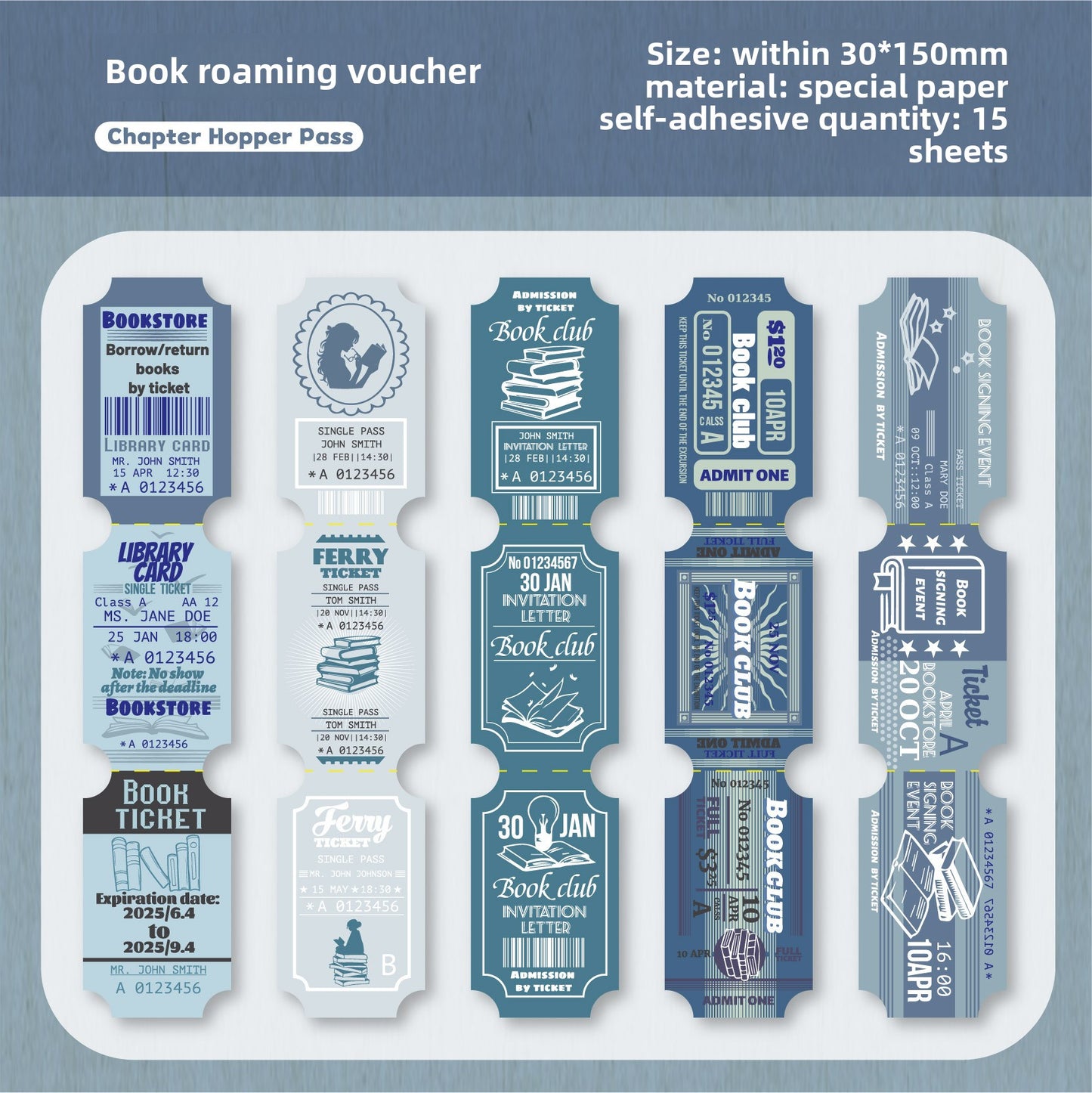 Retro Self-Adhesive Sticker Set Vintage Design
