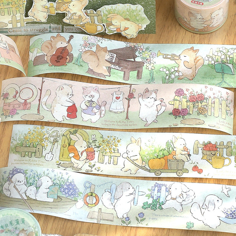 Fluffy Bunny Story Washi Tape