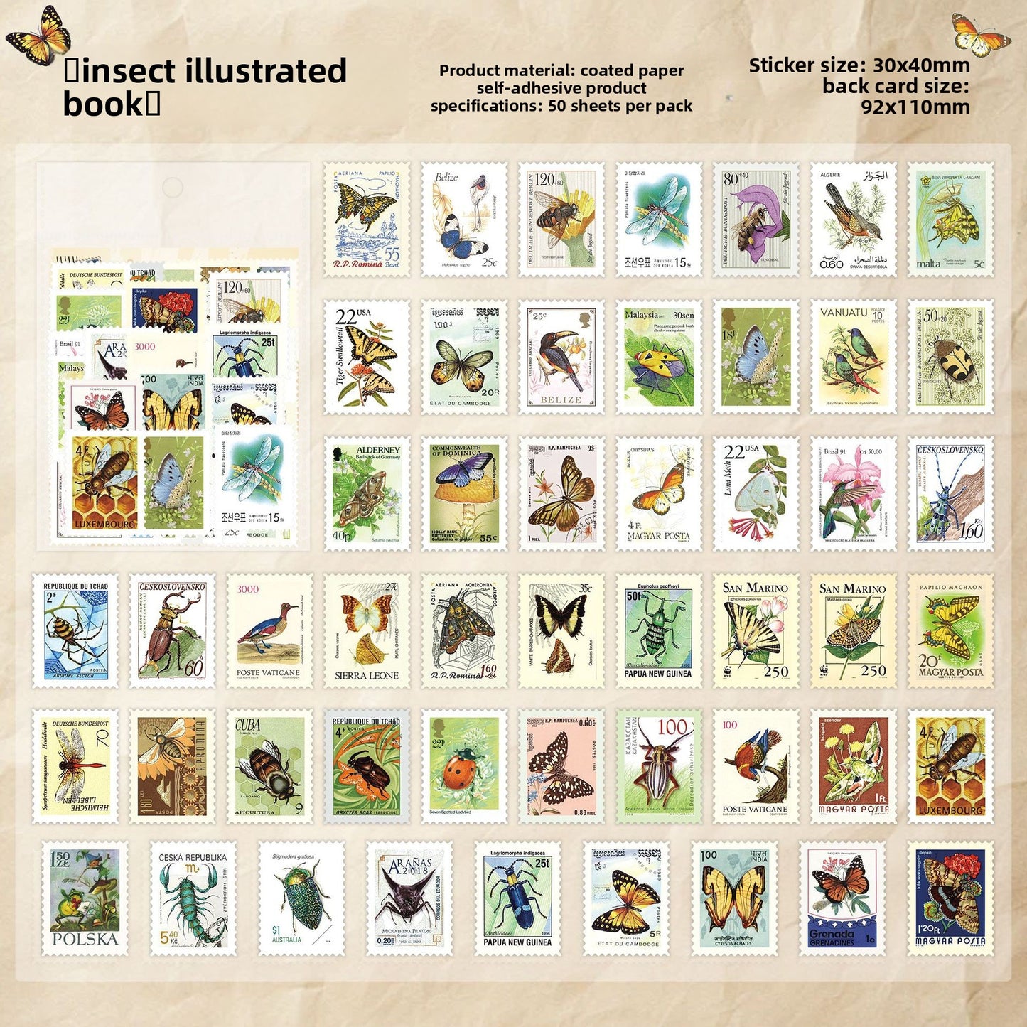 Vintage stamp designs