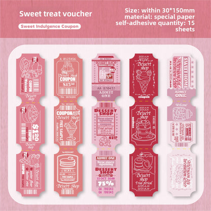 Retro Self-Adhesive Sticker Set Vintage Design