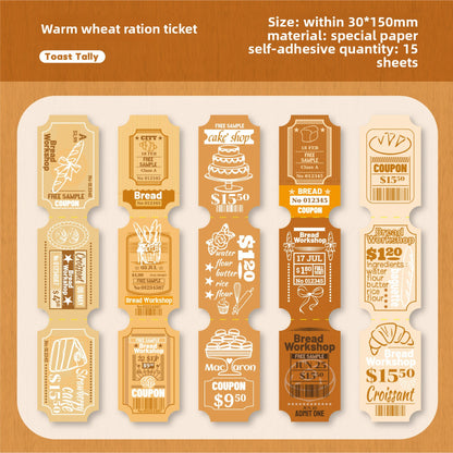 Retro Self-Adhesive Sticker Set Vintage Design