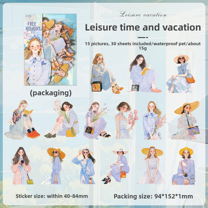 Dreamy Girl Scrapbook Stickers
